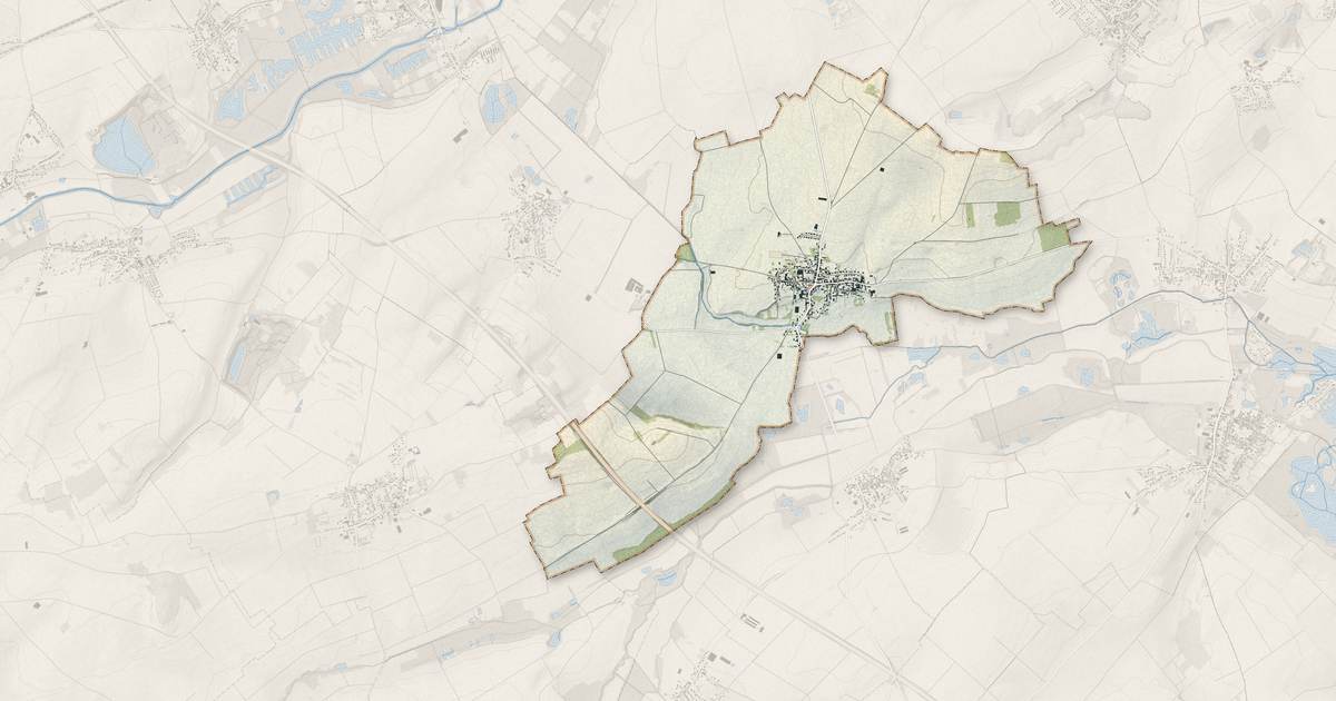 Portrait cartographique de Sailly-en-Ostrevent : relief, eau, forêts, bâti et voies, calculés à partir des données de l'IGN