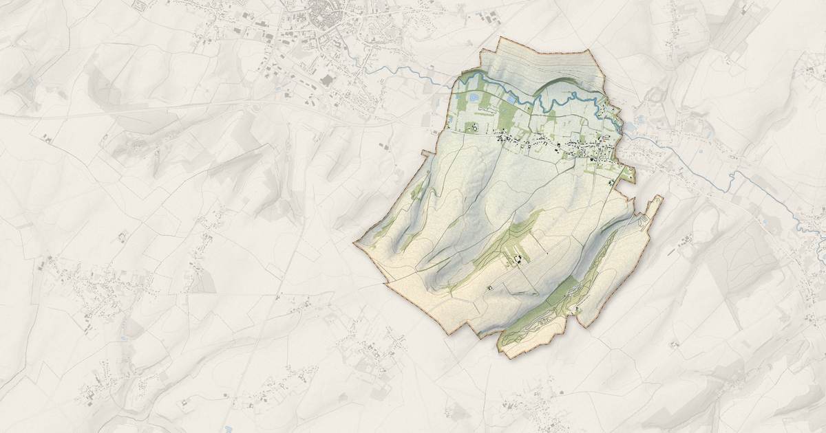 Portrait cartographique de Saint-Georges : relief, eau, forêts, bâti et voies, calculés à partir des données de l'IGN