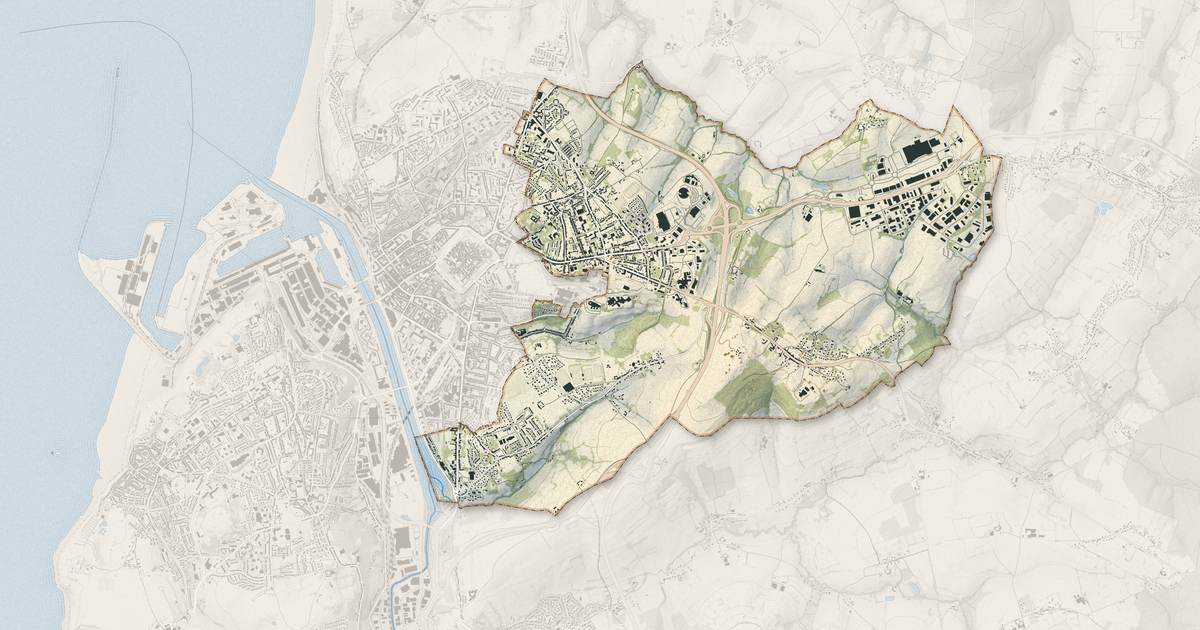 Portrait cartographique de Saint-Martin-Boulogne : relief, eau, forêts, bâti et voies, calculés à partir des données de l'IGN