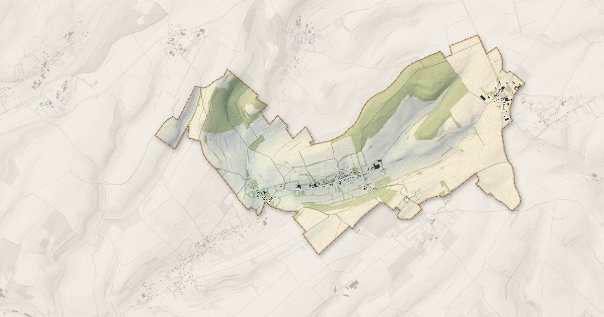Portrait cartographique de Saint-Michel-sous-Bois : relief, eau, forêts, bâti et voies, calculés à partir des données de l'IGN