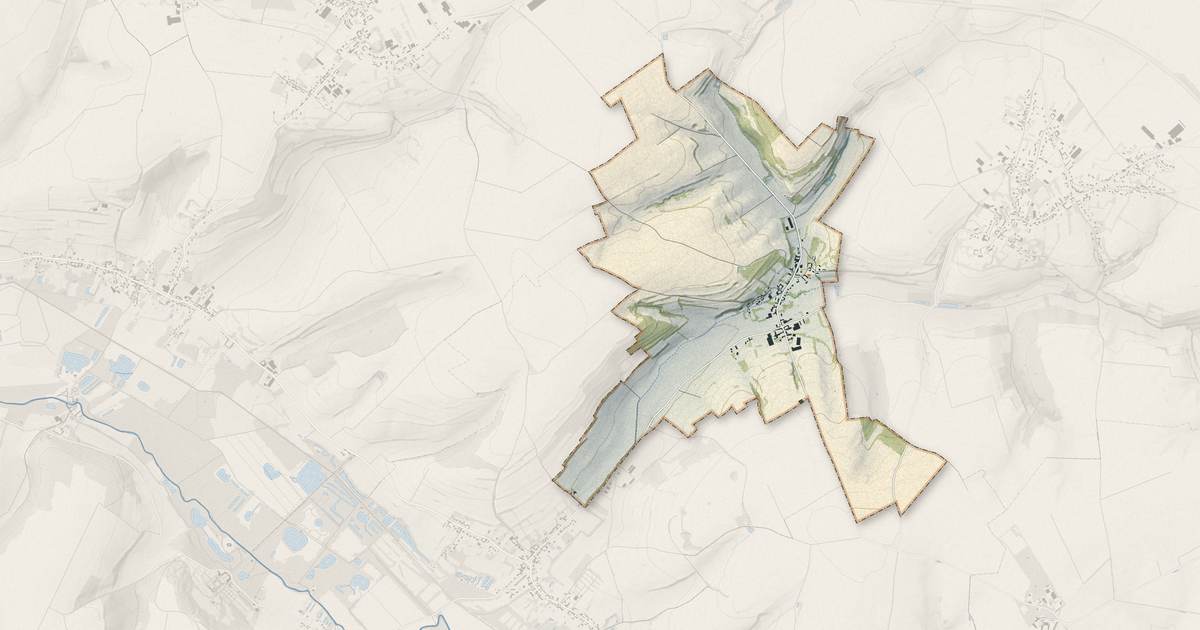 Portrait cartographique de Saint-Rémy-au-Bois : relief, eau, forêts, bâti et voies, calculés à partir des données de l'IGN