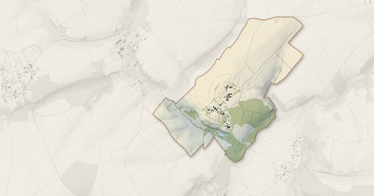 Portrait cartographique de Sars-le-Bois : relief, eau, forêts, bâti et voies, calculés à partir des données de l'IGN