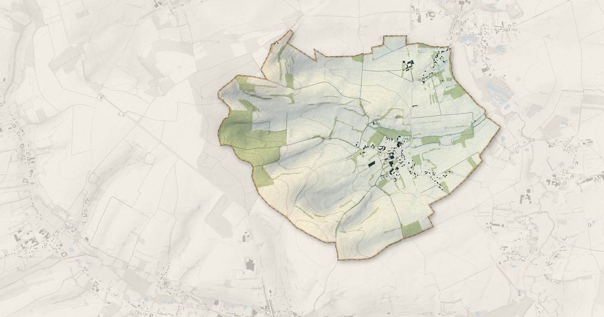Portrait cartographique de Senlis : relief, eau, forêts, bâti et voies, calculés à partir des données de l'IGN