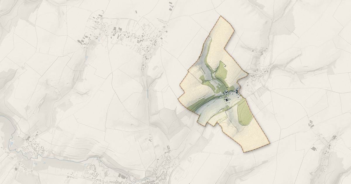 Portrait cartographique de Séricourt : relief, eau, forêts, bâti et voies, calculés à partir des données de l'IGN