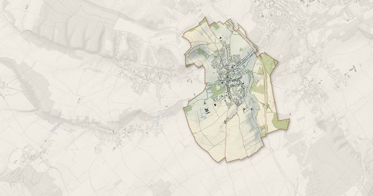 Portrait cartographique de Souchez : relief, eau, forêts, bâti et voies, calculés à partir des données de l'IGN
