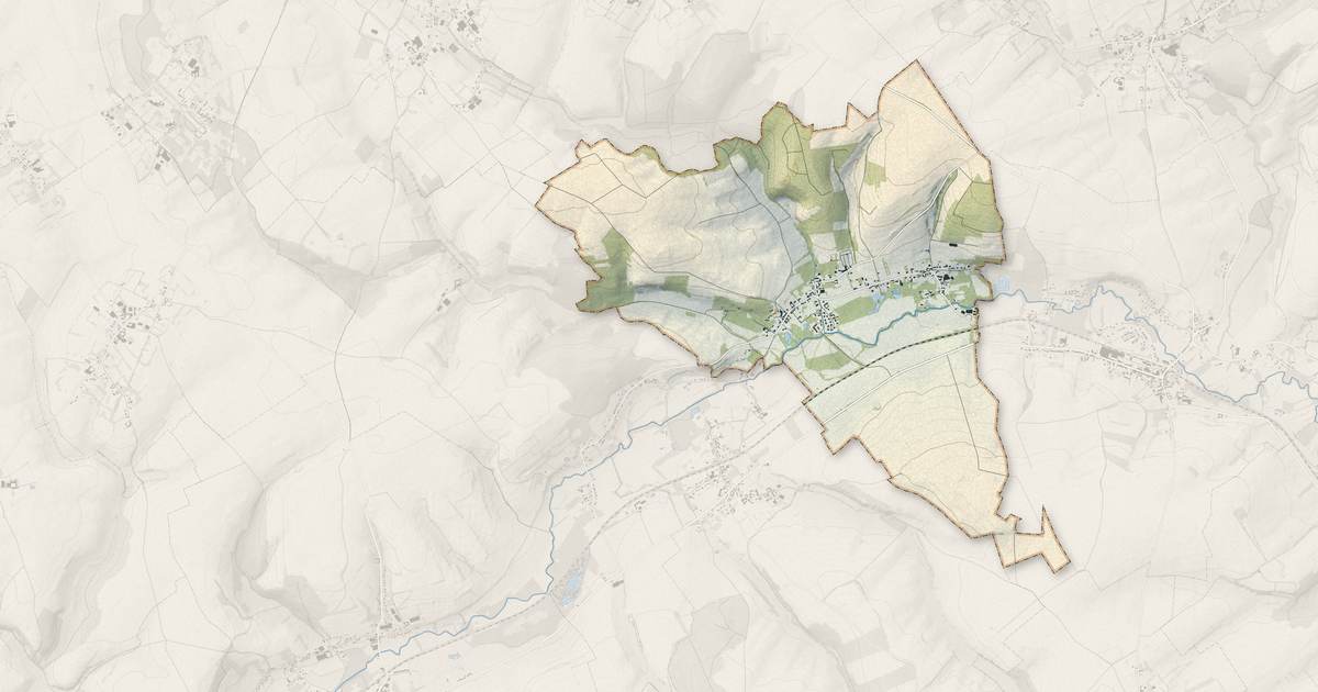 Portrait cartographique de Teneur : relief, eau, forêts, bâti et voies, calculés à partir des données de l'IGN