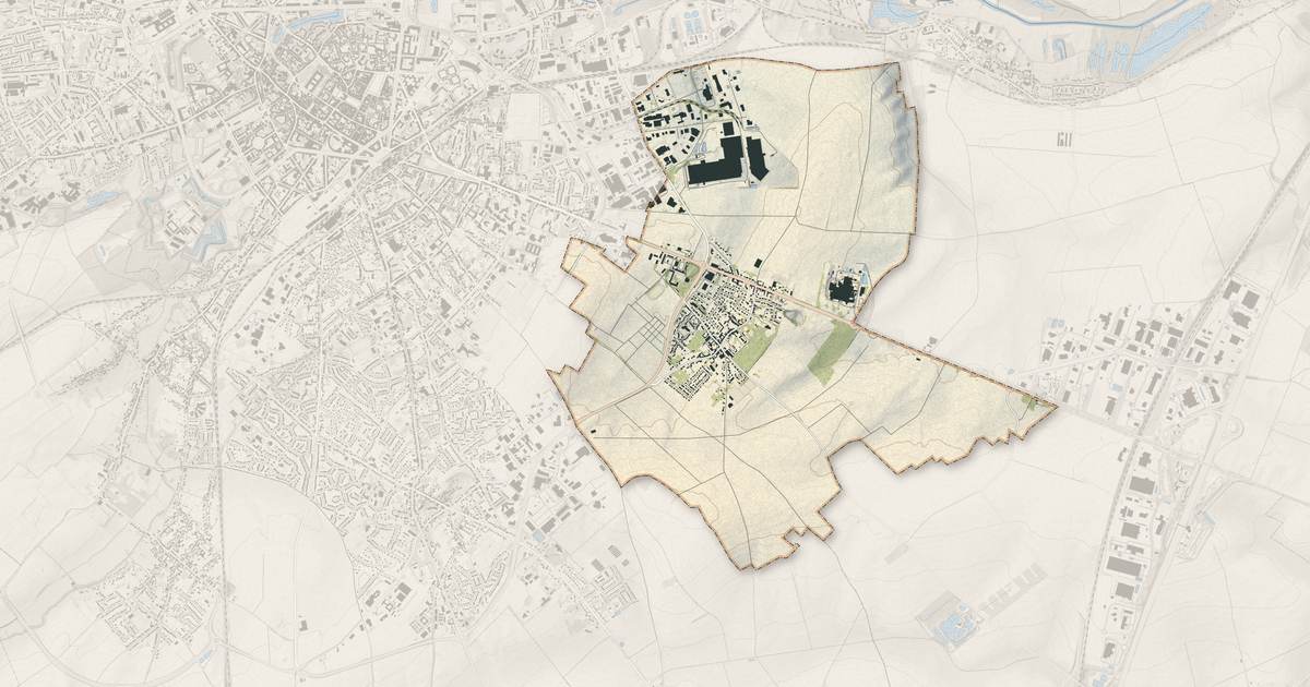Portrait cartographique de Tilloy-lès-Mofflaines : relief, eau, forêts, bâti et voies, calculés à partir des données de l'IGN