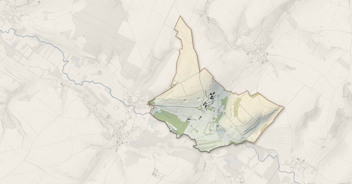 Portrait cartographique de Tollent : relief, eau, forêts, bâti et voies, calculés à partir des données de l'IGN