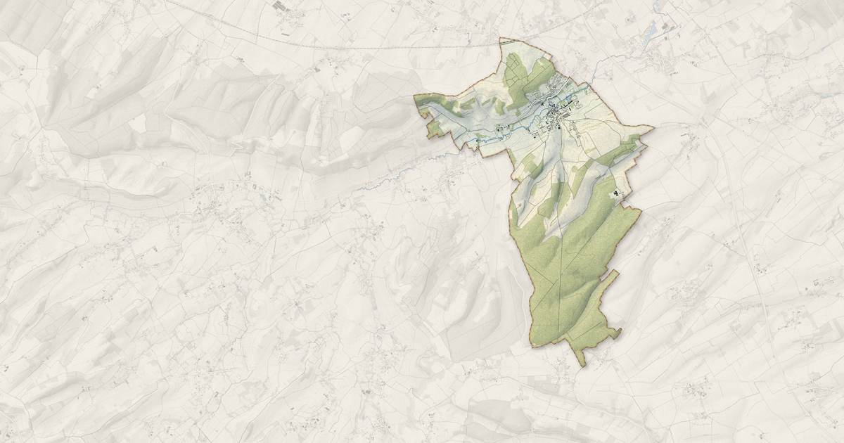 Portrait cartographique de Tournehem-sur-la-Hem : relief, eau, forêts, bâti et voies, calculés à partir des données de l'IGN