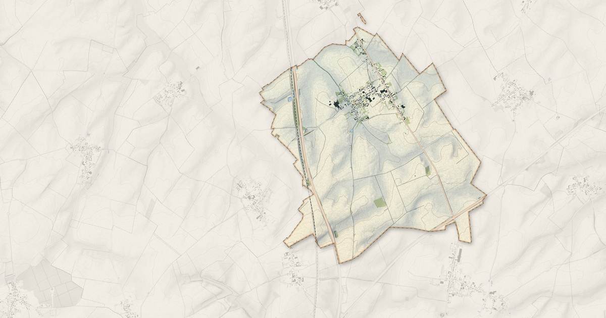 Portrait cartographique de Le Transloy : relief, eau, forêts, bâti et voies, calculés à partir des données de l'IGN