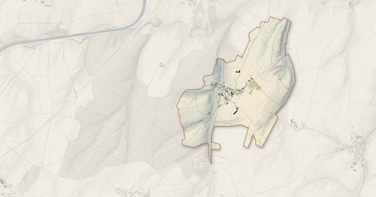 Portrait cartographique de Trescault : relief, eau, forêts, bâti et voies, calculés à partir des données de l'IGN