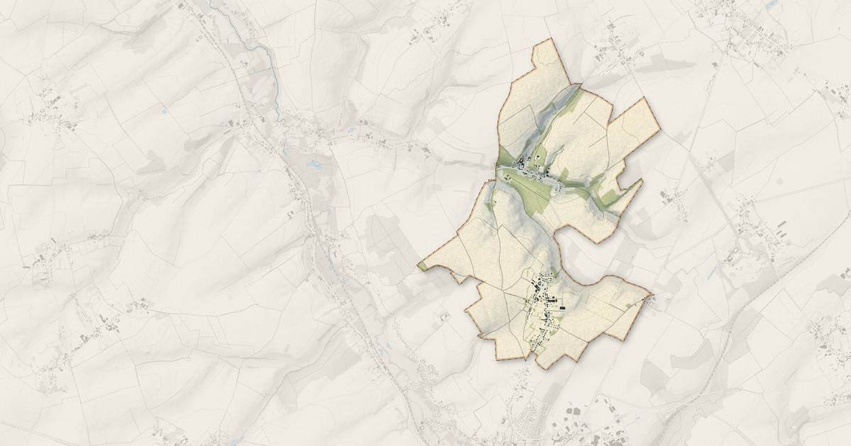 Portrait cartographique de Troisvaux : relief, eau, forêts, bâti et voies, calculés à partir des données de l'IGN
