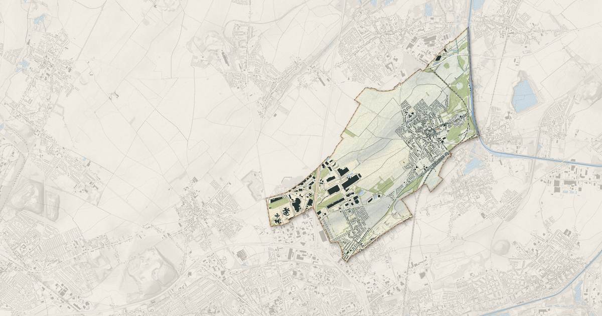 Portrait cartographique de Vendin-le-Vieil : relief, eau, forêts, bâti et voies, calculés à partir des données de l'IGN