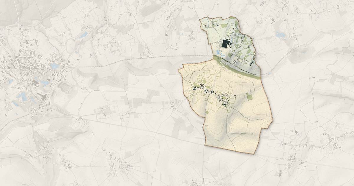 Portrait cartographique de Vieil-Moutier : relief, eau, forêts, bâti et voies, calculés à partir des données de l'IGN