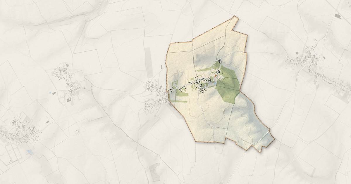 Portrait cartographique de Villers-Châtel : relief, eau, forêts, bâti et voies, calculés à partir des données de l'IGN