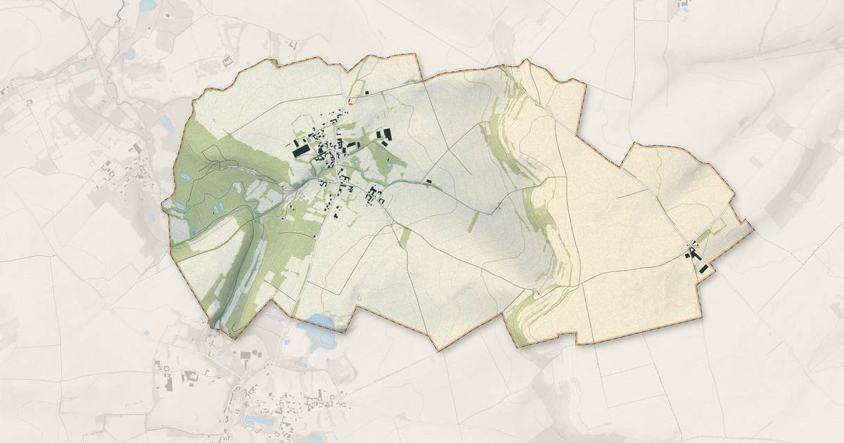 Portrait cartographique de Vincly : relief, eau, forêts, bâti et voies, calculés à partir des données de l'IGN