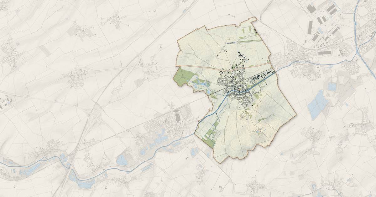 Portrait cartographique de Vitry-en-Artois : relief, eau, forêts, bâti et voies, calculés à partir des données de l'IGN