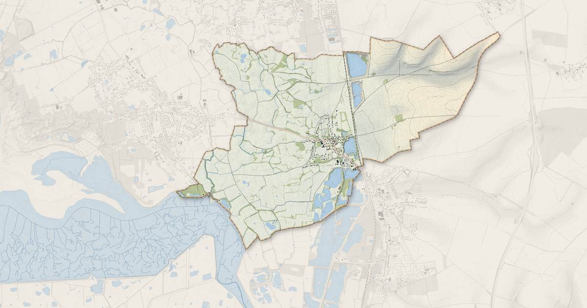 Portrait cartographique de Waben : relief, eau, forêts, bâti et voies, calculés à partir des données de l'IGN