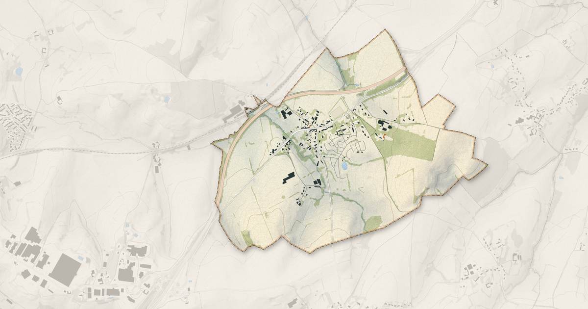 Portrait cartographique de Wacquinghen : relief, eau, forêts, bâti et voies, calculés à partir des données de l'IGN