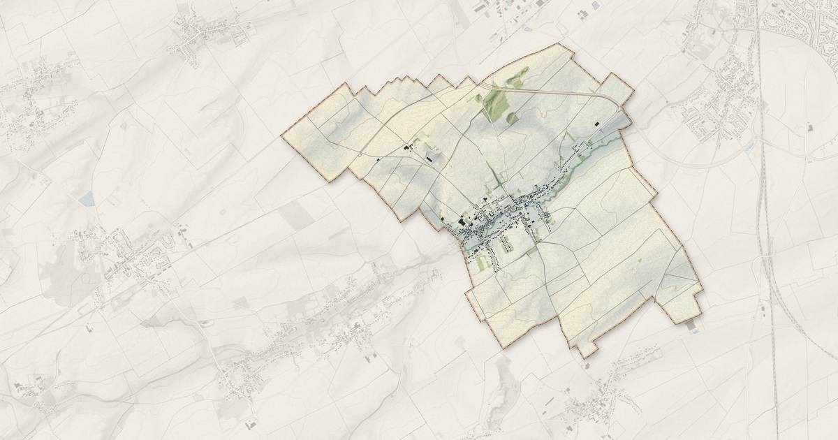 Portrait cartographique de Wailly : relief, eau, forêts, bâti et voies, calculés à partir des données de l'IGN