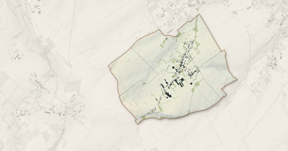 Portrait cartographique de Westrehem : relief, eau, forêts, bâti et voies, calculés à partir des données de l'IGN