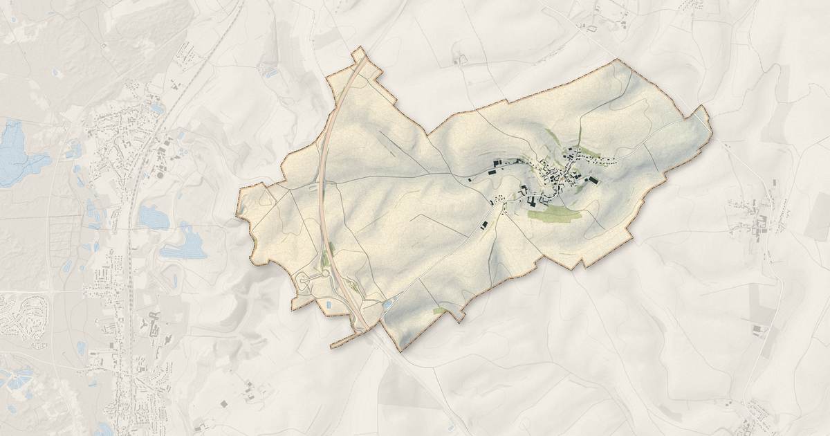 Portrait cartographique de Widehem : relief, eau, forêts, bâti et voies, calculés à partir des données de l'IGN