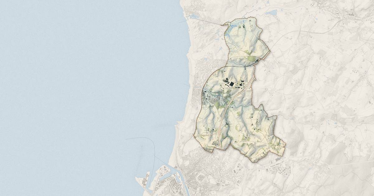 Portrait cartographique de Wimille : relief, eau, forêts, bâti et voies, calculés à partir des données de l'IGN