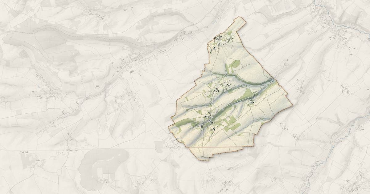 Portrait cartographique de Wismes : relief, eau, forêts, bâti et voies, calculés à partir des données de l'IGN