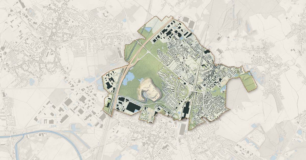 Portrait cartographique de Libercourt : relief, eau, forêts, bâti et voies, calculés à partir des données de l'IGN