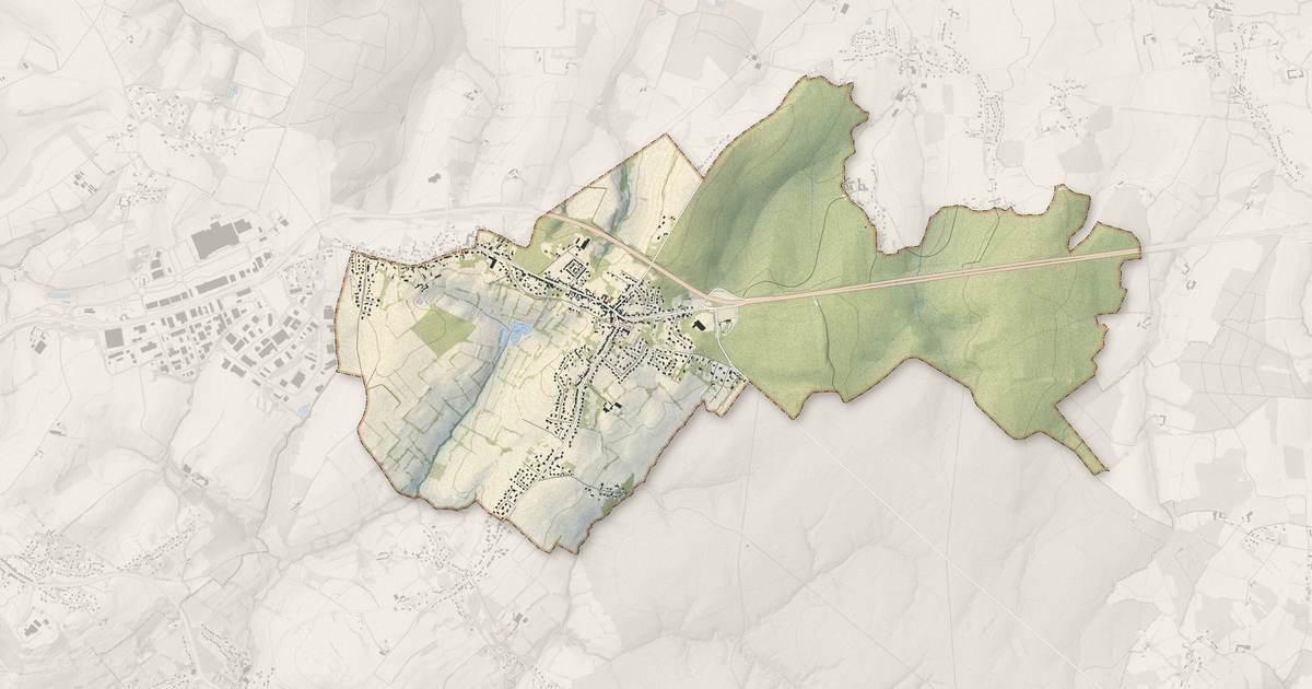 Portrait cartographique de La Capelle-lès-Boulogne : relief, eau, forêts, bâti et voies, calculés à partir des données de l'IGN