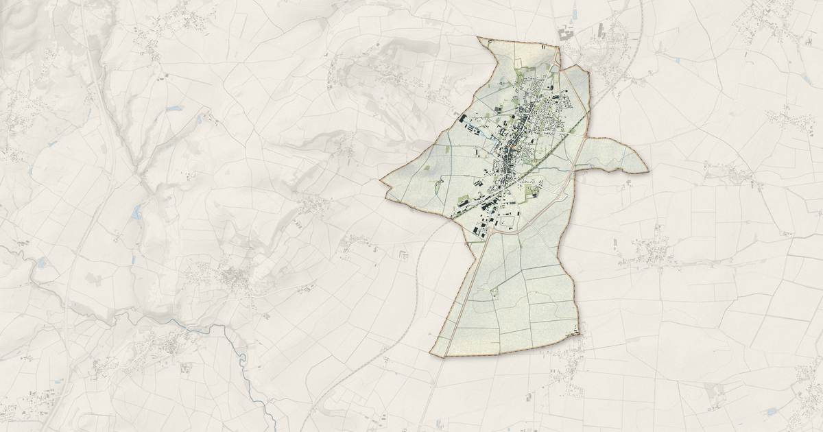 Portrait cartographique de Aigueperse : relief, eau, forêts, bâti et voies, calculés à partir des données de l'IGN
