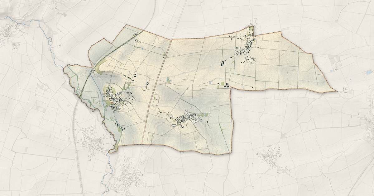 Portrait cartographique de Aubiat : relief, eau, forêts, bâti et voies, calculés à partir des données de l'IGN