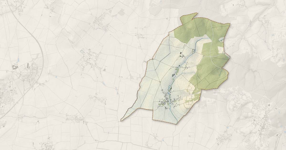 Portrait cartographique de Bas-et-Lezat : relief, eau, forêts, bâti et voies, calculés à partir des données de l'IGN