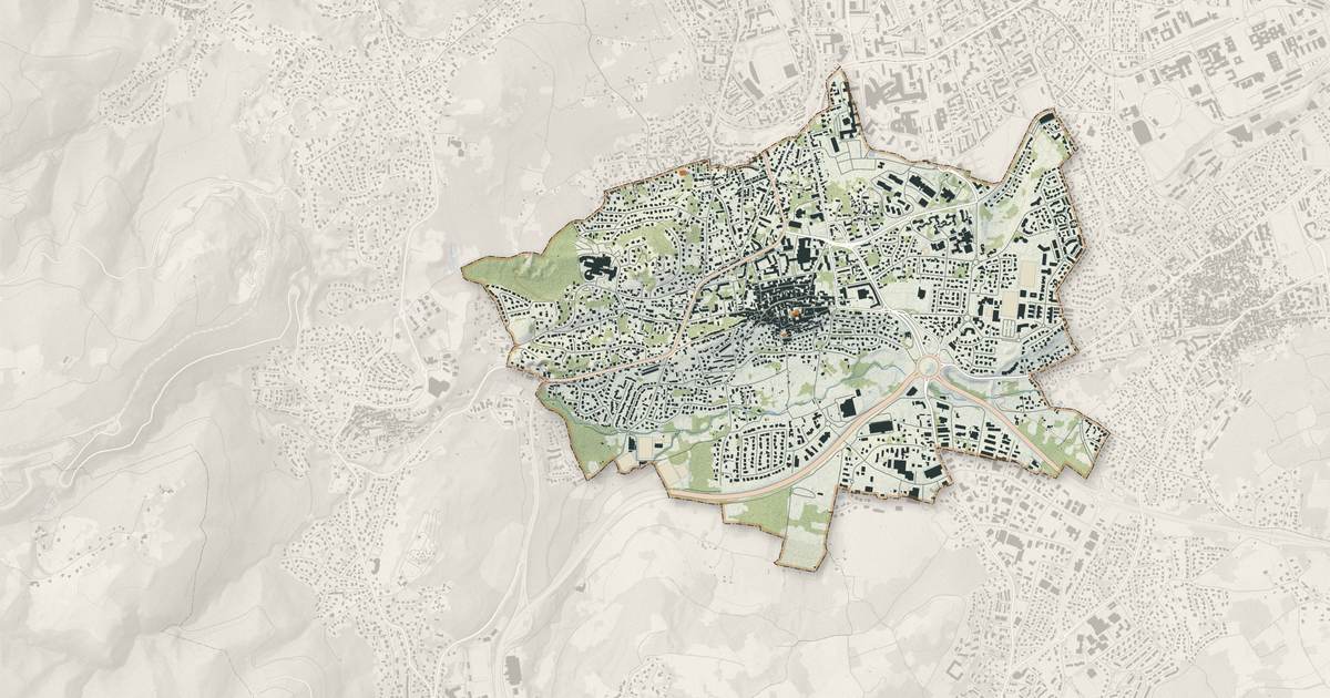 Portrait cartographique de Beaumont : relief, eau, forêts, bâti et voies, calculés à partir des données de l'IGN