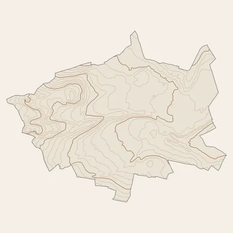 Beaumont : courbes de niveau