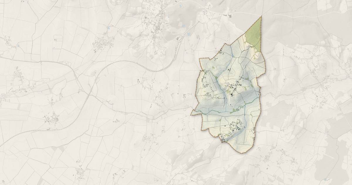 Portrait cartographique de Beaumont-lès-Randan : relief, eau, forêts, bâti et voies, calculés à partir des données de l'IGN