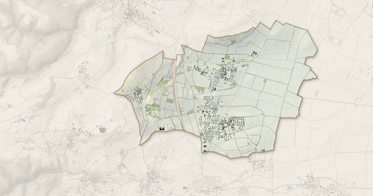 Portrait cartographique de Beauregard-Vendon : relief, eau, forêts, bâti et voies, calculés à partir des données de l'IGN