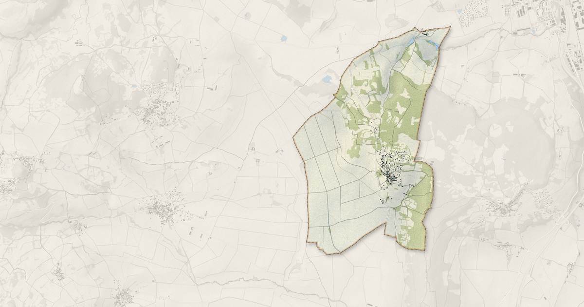 Portrait cartographique de Bergonne : relief, eau, forêts, bâti et voies, calculés à partir des données de l'IGN