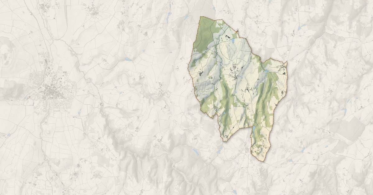 Portrait cartographique de Bongheat : relief, eau, forêts, bâti et voies, calculés à partir des données de l'IGN