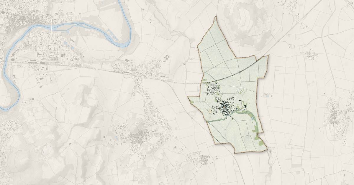 Portrait cartographique de Bouzel : relief, eau, forêts, bâti et voies, calculés à partir des données de l'IGN