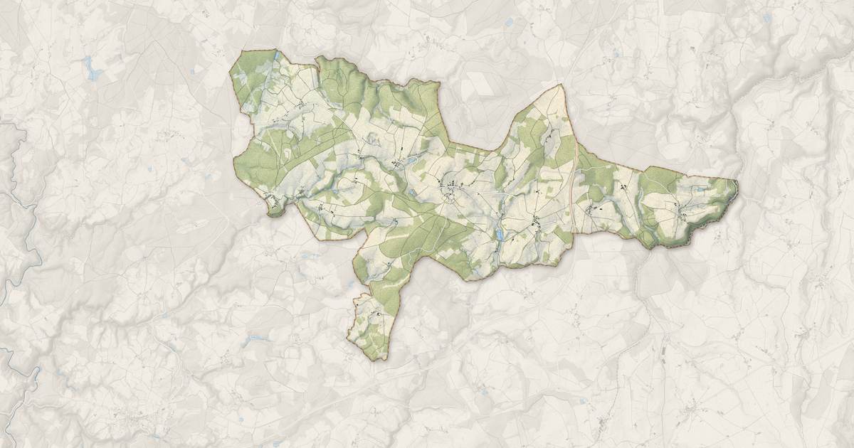 Portrait cartographique de Briffons : relief, eau, forêts, bâti et voies, calculés à partir des données de l'IGN