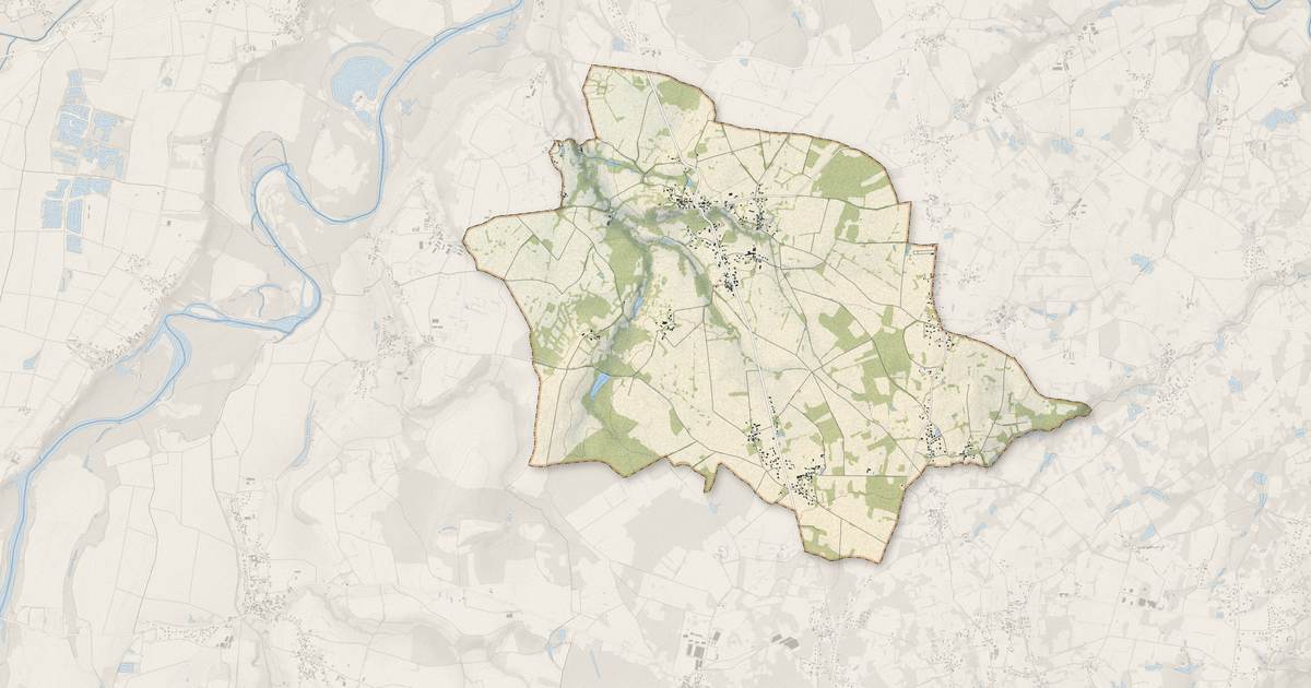 Portrait cartographique de Bulhon : relief, eau, forêts, bâti et voies, calculés à partir des données de l'IGN