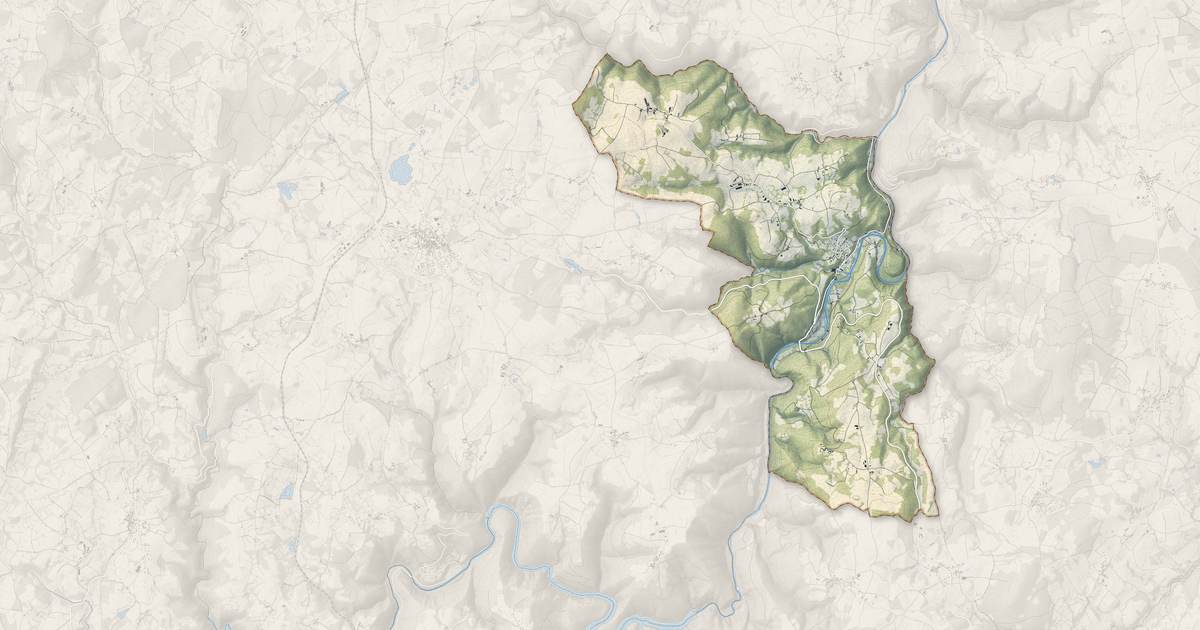 Portrait cartographique de Châteauneuf-les-Bains : relief, eau, forêts, bâti et voies, calculés à partir des données de l'IGN