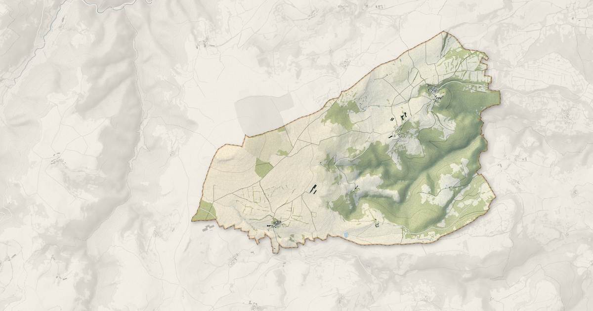Portrait cartographique de Dauzat-sur-Vodable : relief, eau, forêts, bâti et voies, calculés à partir des données de l'IGN