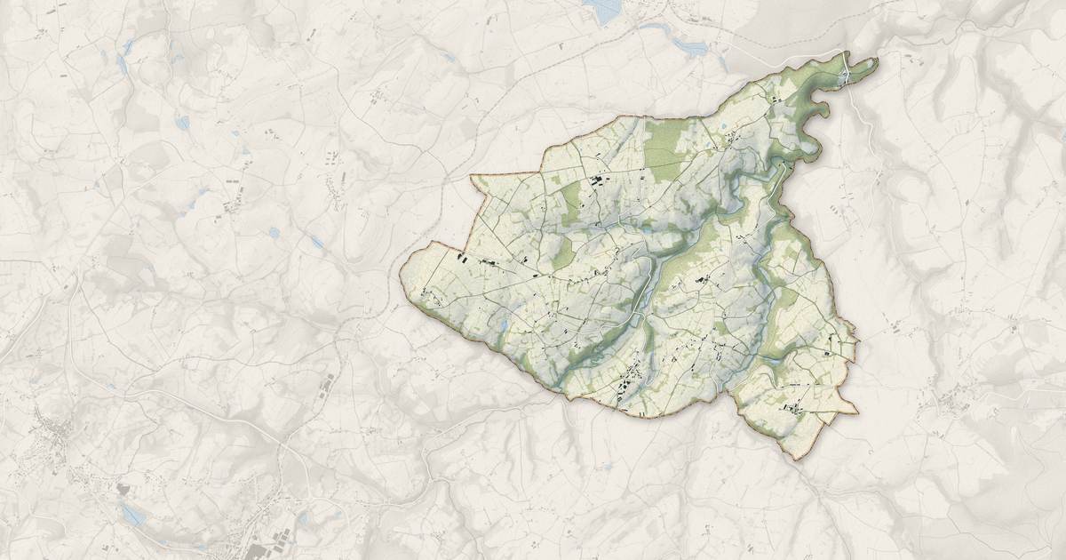 Portrait cartographique de Durmignat : relief, eau, forêts, bâti et voies, calculés à partir des données de l'IGN