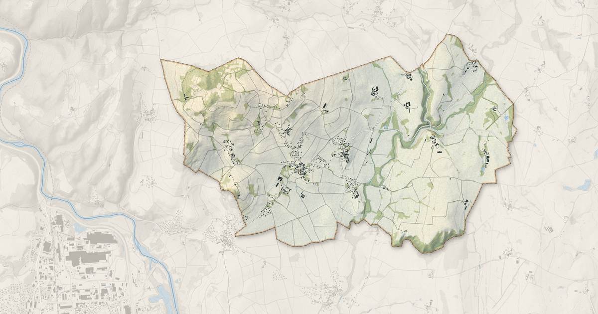 Portrait cartographique de Aulhat-Flat : relief, eau, forêts, bâti et voies, calculés à partir des données de l'IGN