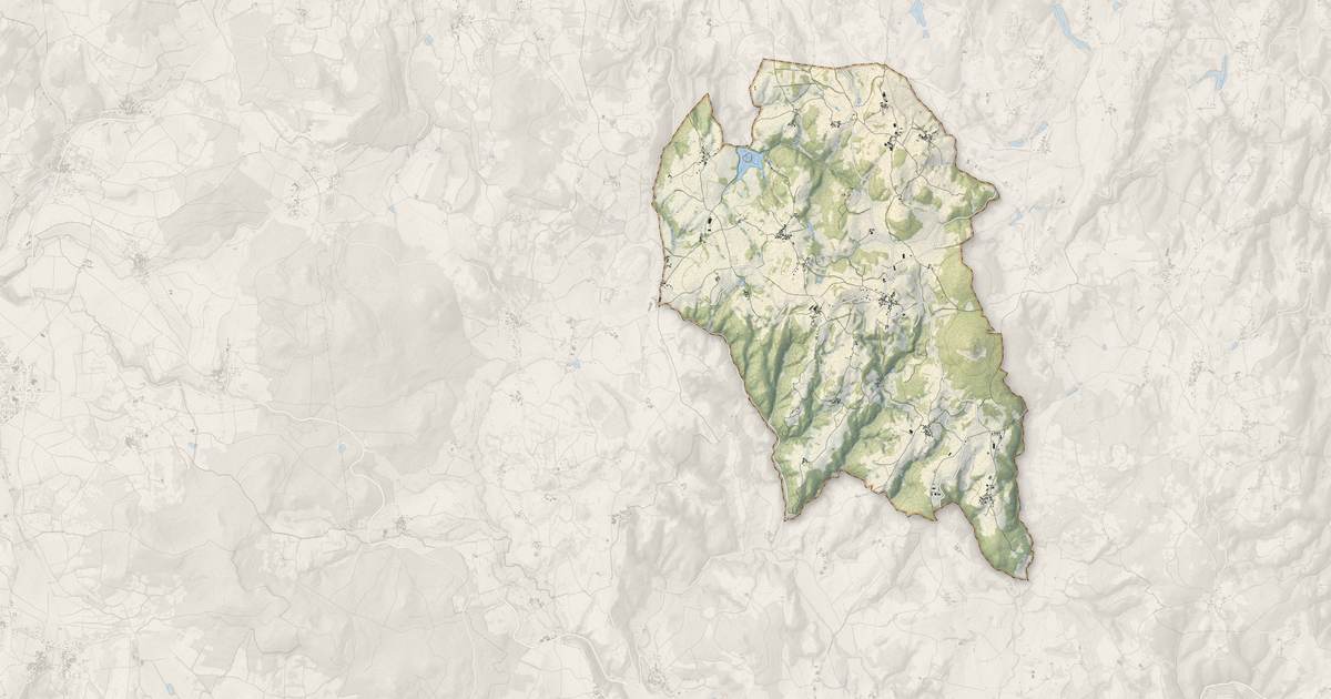 Portrait cartographique de Isserteaux : relief, eau, forêts, bâti et voies, calculés à partir des données de l'IGN