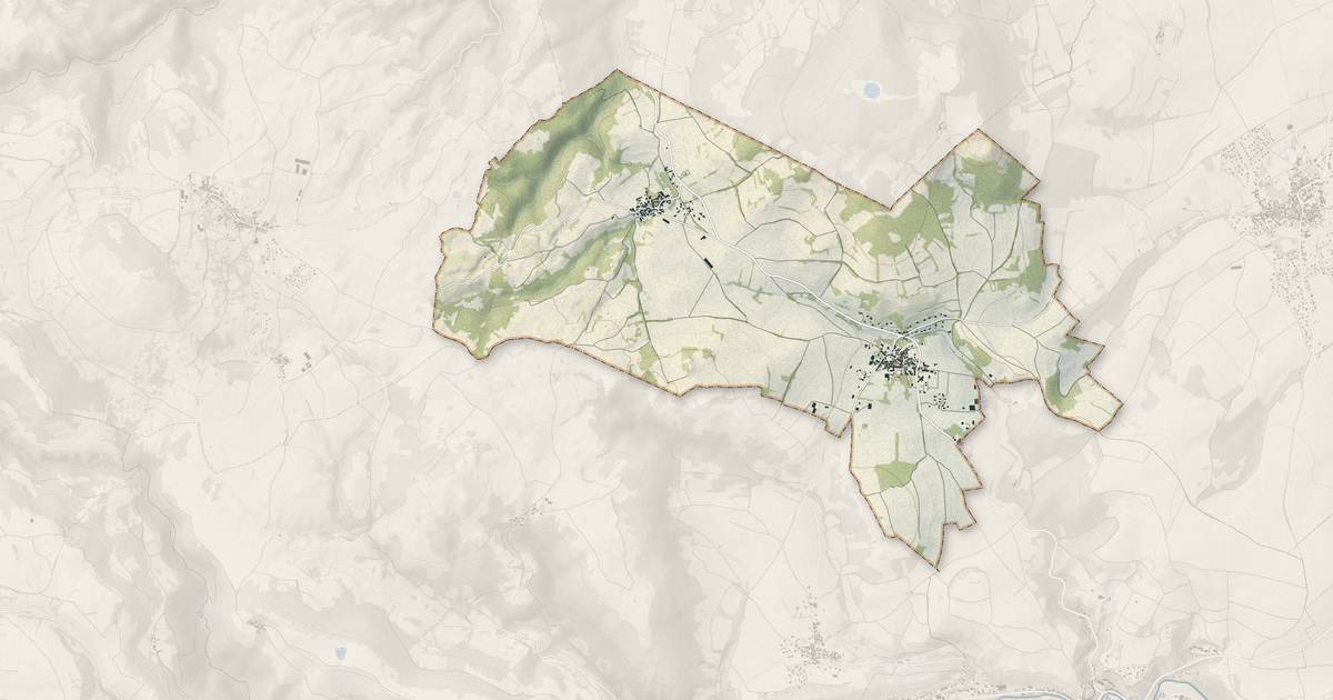 Portrait cartographique de Ludesse : relief, eau, forêts, bâti et voies, calculés à partir des données de l'IGN
