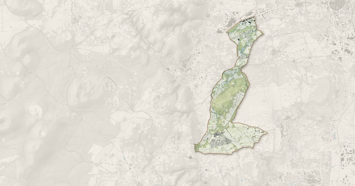 Portrait cartographique de Malauzat : relief, eau, forêts, bâti et voies, calculés à partir des données de l'IGN