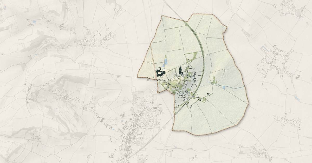Portrait cartographique de Montpensier : relief, eau, forêts, bâti et voies, calculés à partir des données de l'IGN